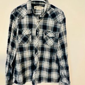 Men’s Long Sleeve Pearl snapped WindRiver flannel shirt